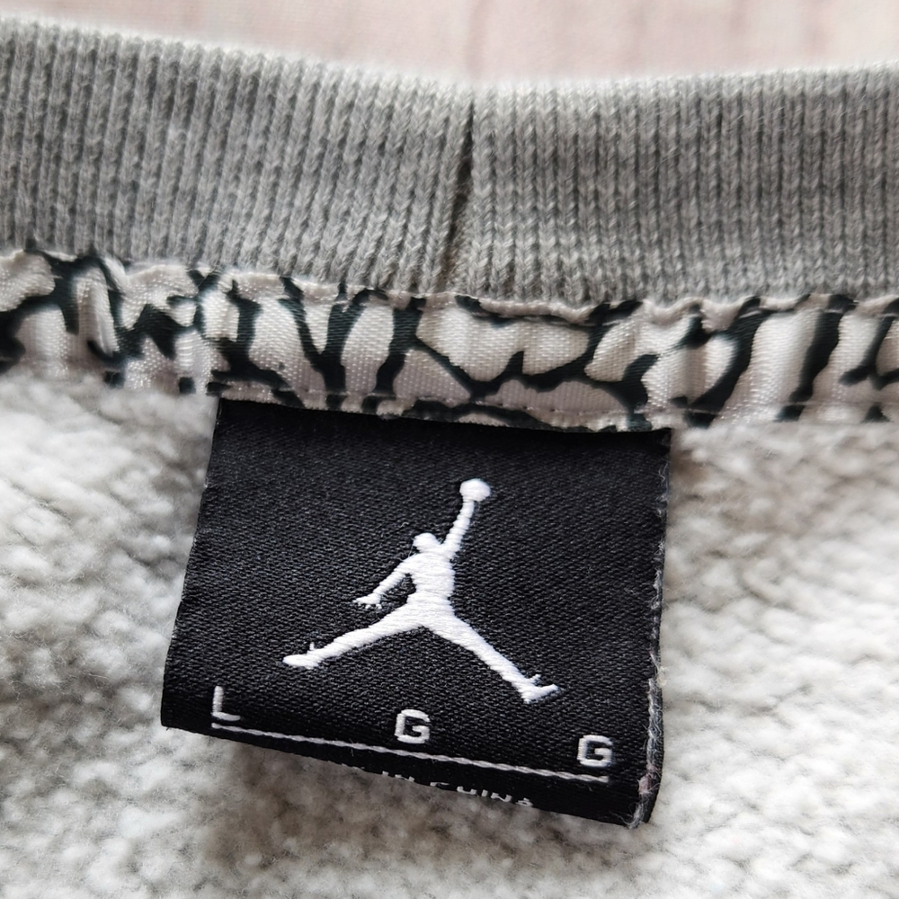**SOLD** Air Jordan Nike Flight Crewneck Pullover Sweatshirt Gray, Size Large - Picture 4 of 7